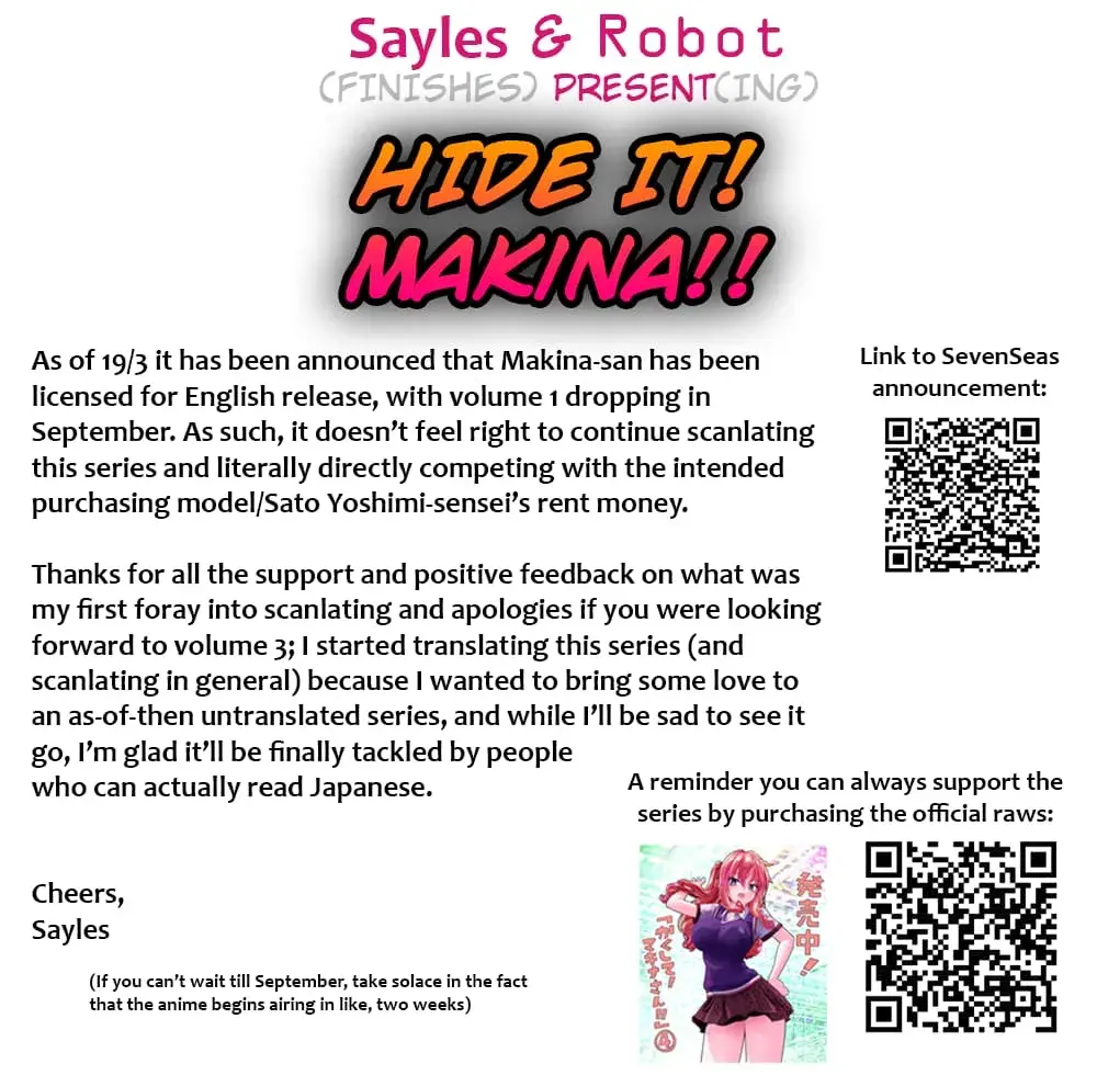 Makina-san's a Love Bot?! — Chapter 11.5 — Page 4