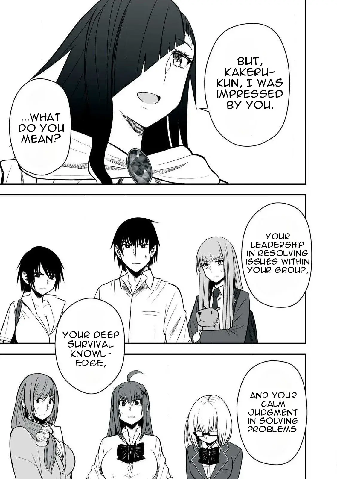 Isekai Rakuraku Survival ~Seizon Skill Kyousha no Ore ga Bishoujo Yonin to Class Mujintou Seikatsu~ — Chapter 47 — Page 7